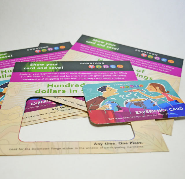 A discount card for the Downtown Yonge Business Improvement Area (Downtown Yonge BIA).